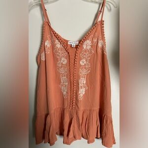 Love On A Hanger Peach Tank Top size small NEW